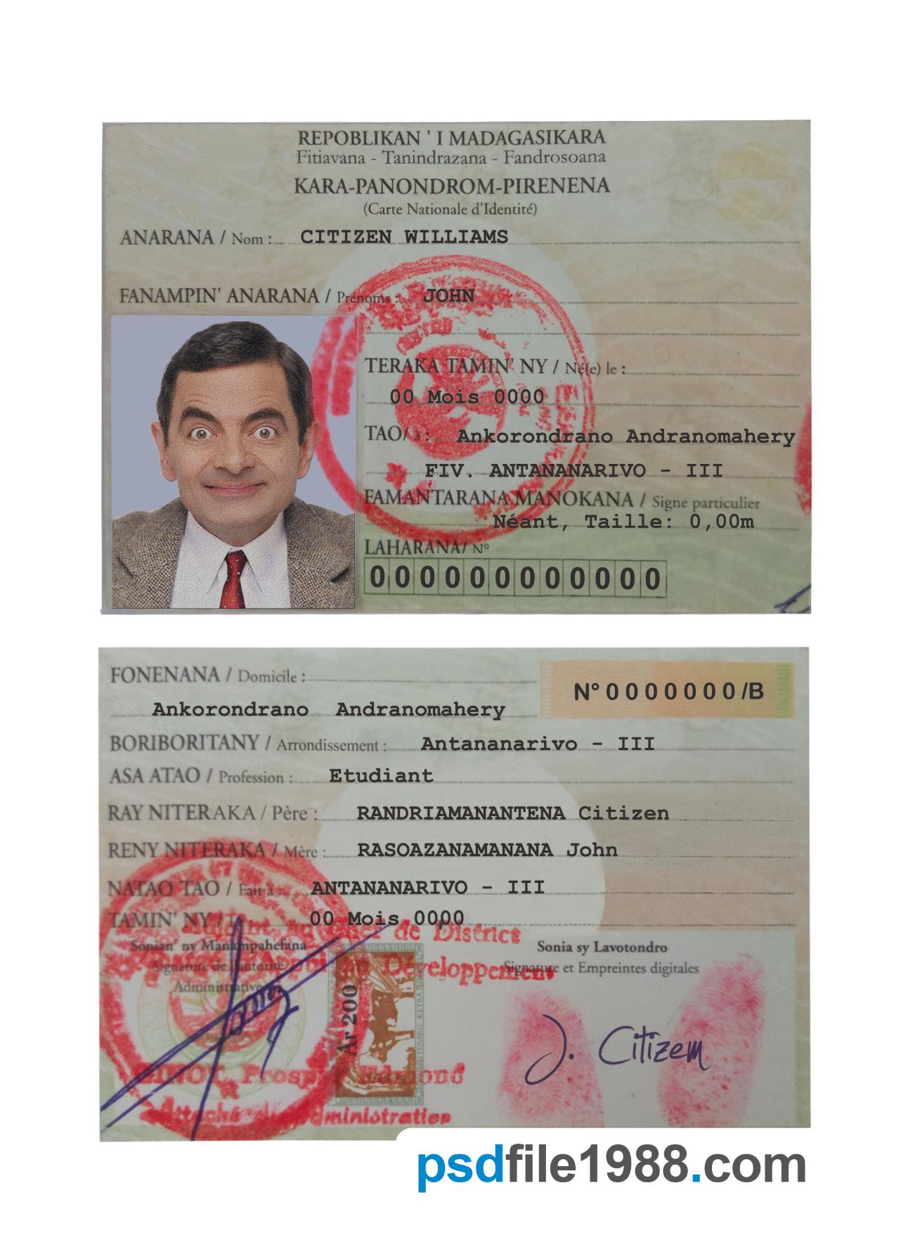 Madagascar ID Card